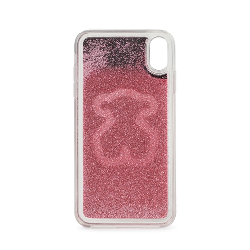 Pouzdro na telefon Delray Iphone XS Max Glitter Mirror růžové barvy