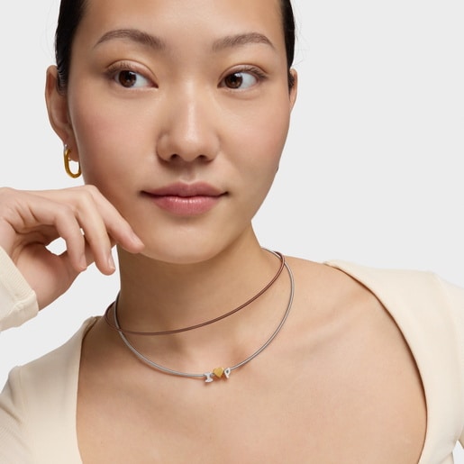 7 mm silver letter P Charm TOUS Mesh Tube