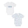 Pack of wrap-over baby bodysuits in Kaos blue