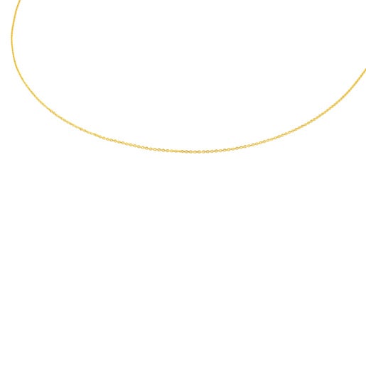 Zlatý Priliehavý náhrdelník dĺžky 45 cm TOUS Basics