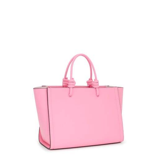 حقيبة تسوق La Rue New Amaya متوسطة الحجم من TOUS باللون الوردي