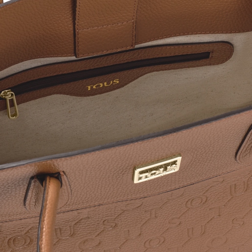 City T Script de piel en marrón