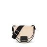 حقيبة Amaya Kaos Icon Fur صغيرة الحجم بحزام يلتف حول الجسم باللون البيج