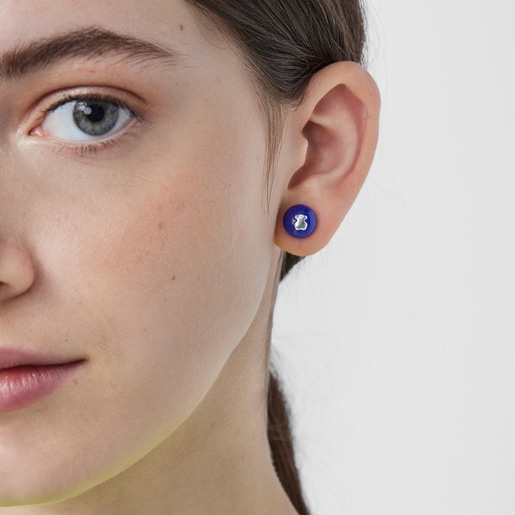 Boucles d’oreilles TOUS Icon Glass en verre de Murano bleu