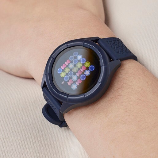 Smarteen Connect Sport Watch with blue silicone strap