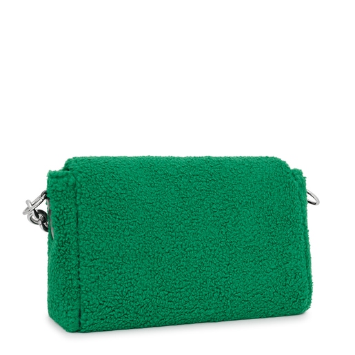 Large green TOUS Empire Fur Crossbody bag