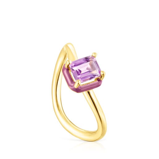 TOUS Vibrant Colors Ring with amethyst and enamel