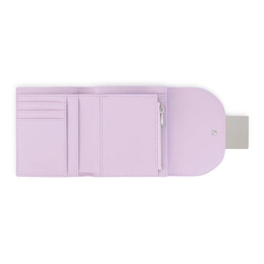 Portefeuille Flap Kaos Pix mauve