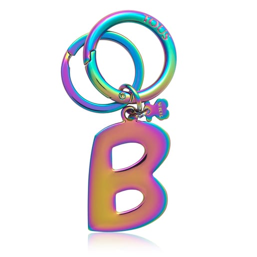 Iridescent Touscedario Letter B Key ring