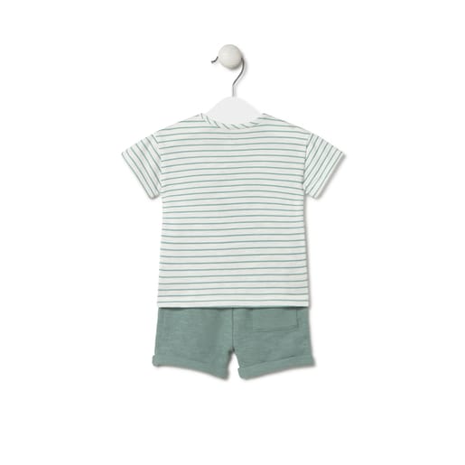 Baby girls outfit in Circle green