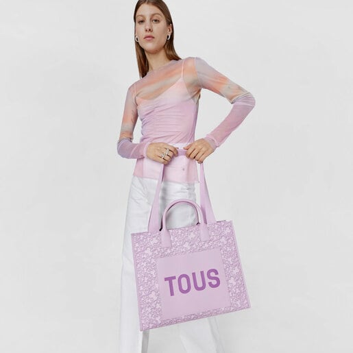 Duża fiołkowo-różowa torba na zakupy Kaos Mini Evolution Amaya