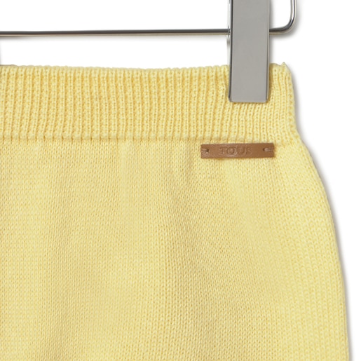 Conjunto de punto de bebé Tricot a rayas amarillo