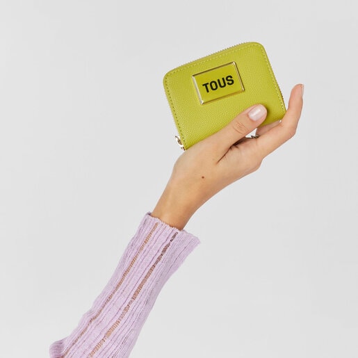 ארנק מטבעות TOUS Sylvia בצבע ירוק ליים