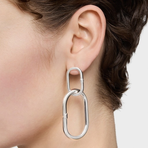 Anilla de plata 45 mm Hold Oval