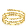 Pulseira escrava espiral banhada a ouro de 18 K sobre prata TOUS Basics