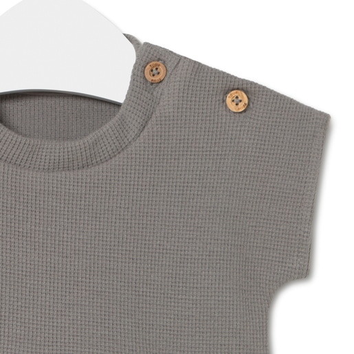 Baby bodysuit with skirt in Classic grey