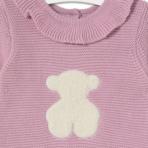 Pelele de bebé Tricot rosa