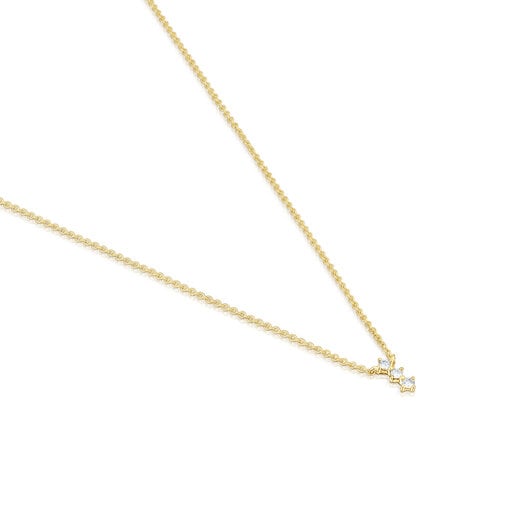 Gold Strip necklace with diamonds Les Classiques
