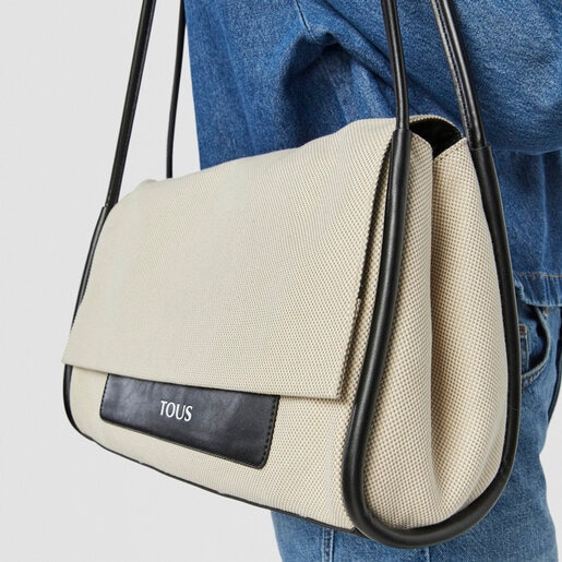 Sac à bandoulière TOUS Empire Cotton grand beige