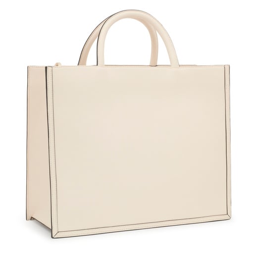 Large beige Amaya Shopping bag TOUS Brenda