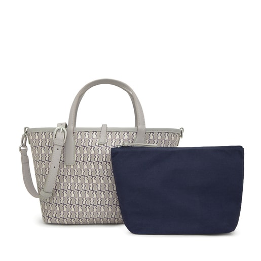 حقيبة أحمال خفيفة متوسطة الحجم بوجهين مزدوجة الاستخدام باللون الرمادي الداكن من تشكيلة TOUS Bear