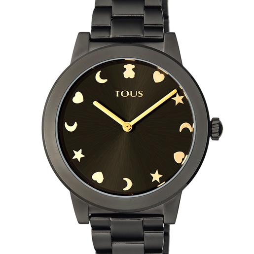 Black IP Steel Nocturne Watch with black dial