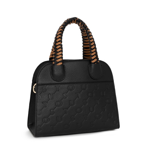 Small black leather TOUS Script Premium City handbag