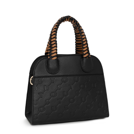 Sac city TOUS Script Premium petit en cuir noir