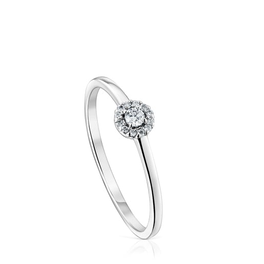 Bague or blanc et diamants petite Les Classiques