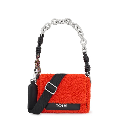 Sac à bandoulière TOUS Empire Fur petit orange