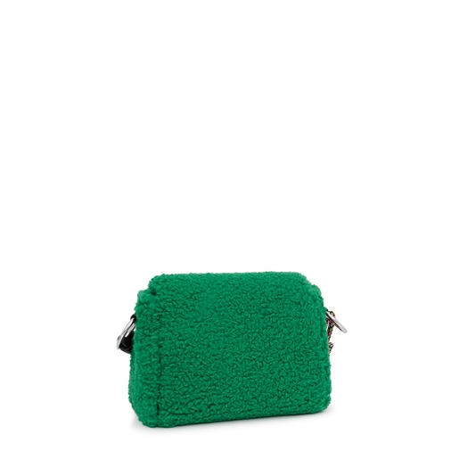 Borsa a tracolla piccola TOUS Empire Fur verde