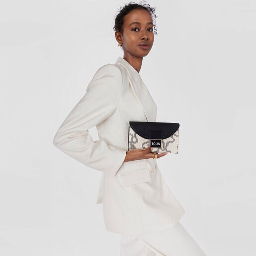 ארנק דש Kaos Pix בצבע בז'