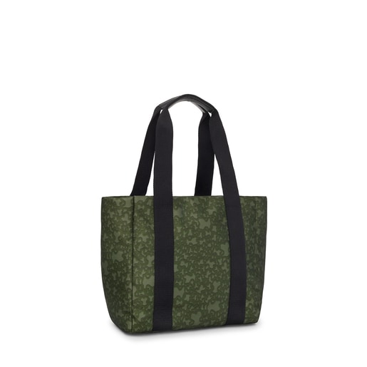 Small khaki-colored nylon Kaos Mini Evolution Tote bag