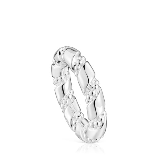 Großer Ring Twisted Aus Silber