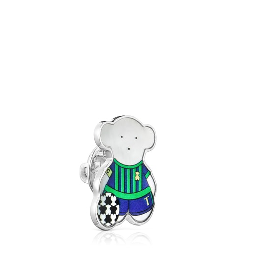 Pin brooch SPORTS bear Soccer