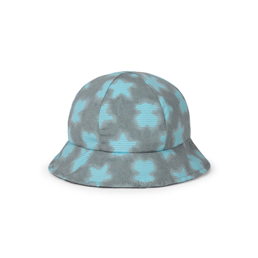 Gorrito de playa niña Fluor Azul Celeste