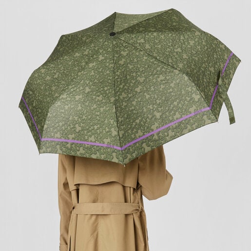 מטרייה מתקפלת Kaos Mini Evolution בצבע חאקי