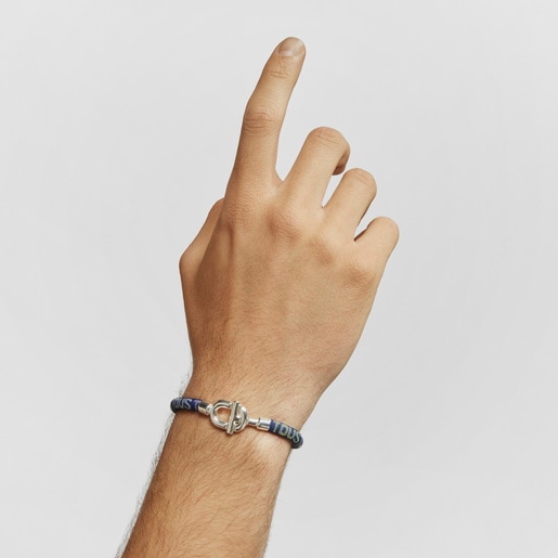 TOUS MANIFESTO Bracelet in silver with cord