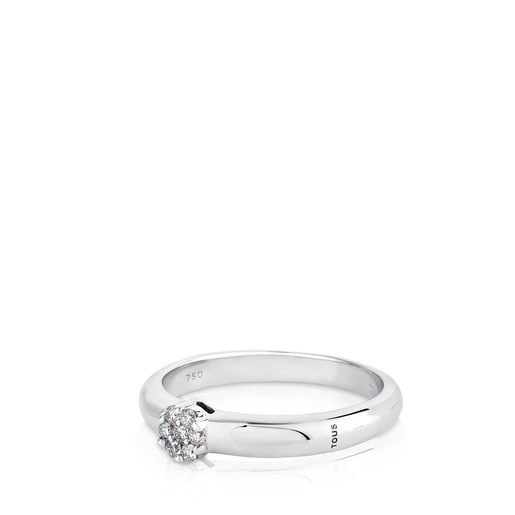 White Gold Ring with Diamonds 0.10ct TOUS Diamonds | TOUS