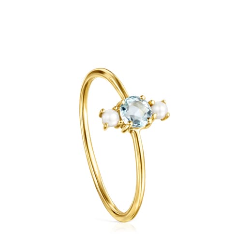 Ring in Gold with Topaz and Pearl TOUS Mini Ivette | TOUS