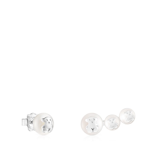 Icon Pearl earrings in silver and pearl | TOUS