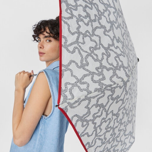 Бежево-черный складной зонт Kaos Icon