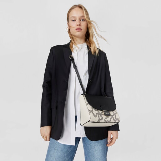 Sac à bandoulière Kaos Pix petit beige