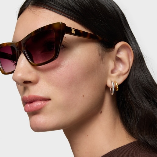 Lunettes de soleil havane Bear Square