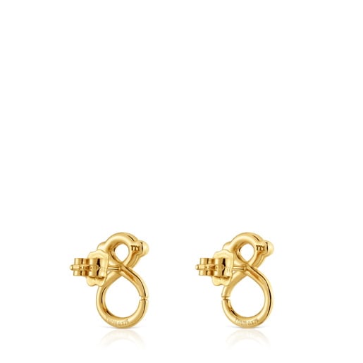 14 mm 9kt gold bear-motif Earrings TOUS Infinity