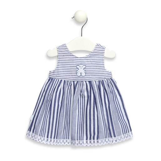 Juls striped dress with bow on the rear