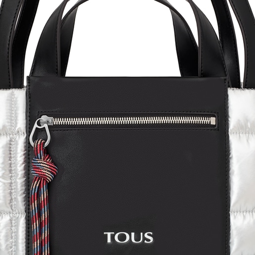 Large silver-colored TOUS Empire Padded Tote bag