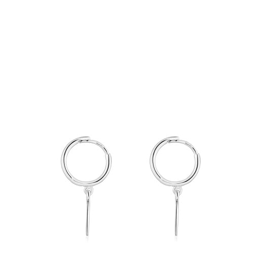 Aretes de aro motivo tulipán de plata TOUS Motivos