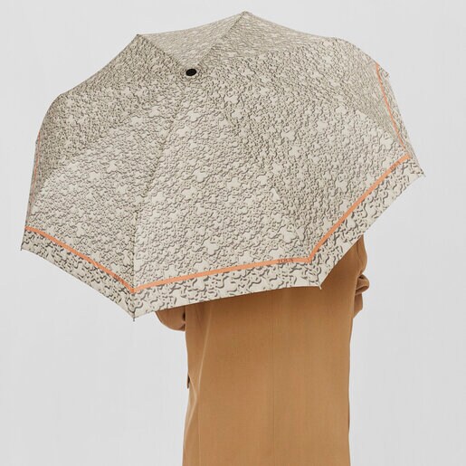 מטרייה מתקפלת Kaos Mini Evolution בצבע בז'