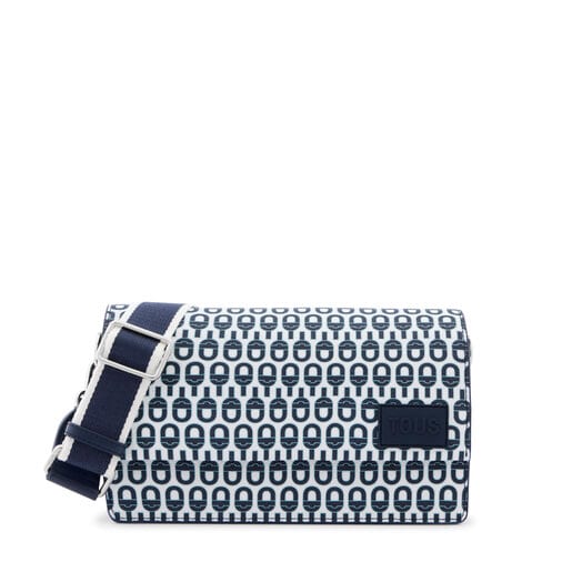 Borsa a tracolla con patta blu navy media TOUS MANIFESTO Essence